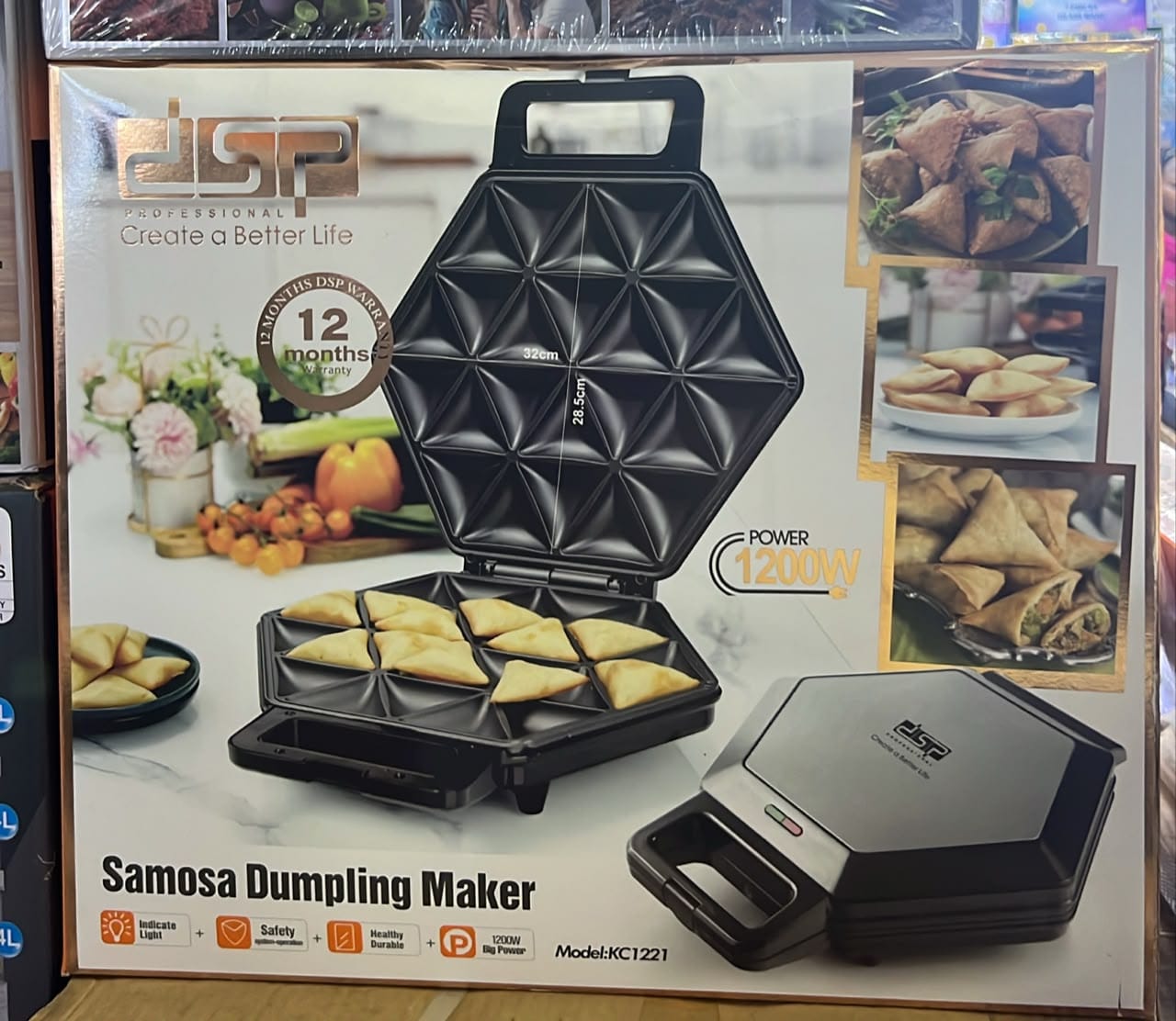 DSP 1200W 24-Piece Samosa Maker (Model: KC1221)