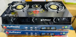 Hoffmans 3-Burner Glass Top Gas Stove 