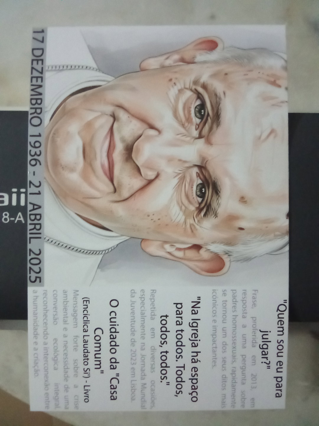 Postal Papa Francisco 