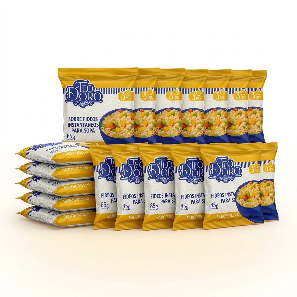 Sobre Fideos Instantaneos Pollo 85 Gr Teodoro — Pack 24 Unidades_0