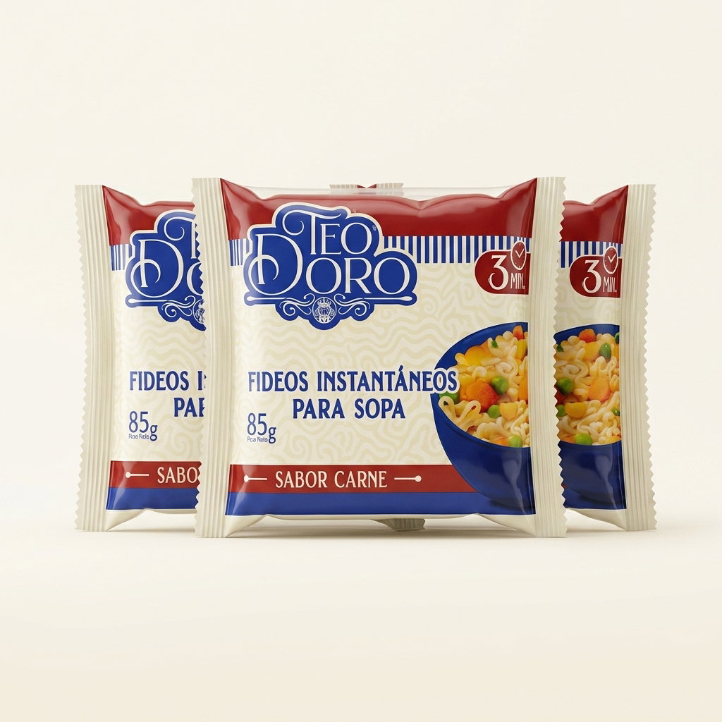 Sobre Fideos Instantaneos Carne 85 Gr Teodoro — Pack 3 Unidades_0