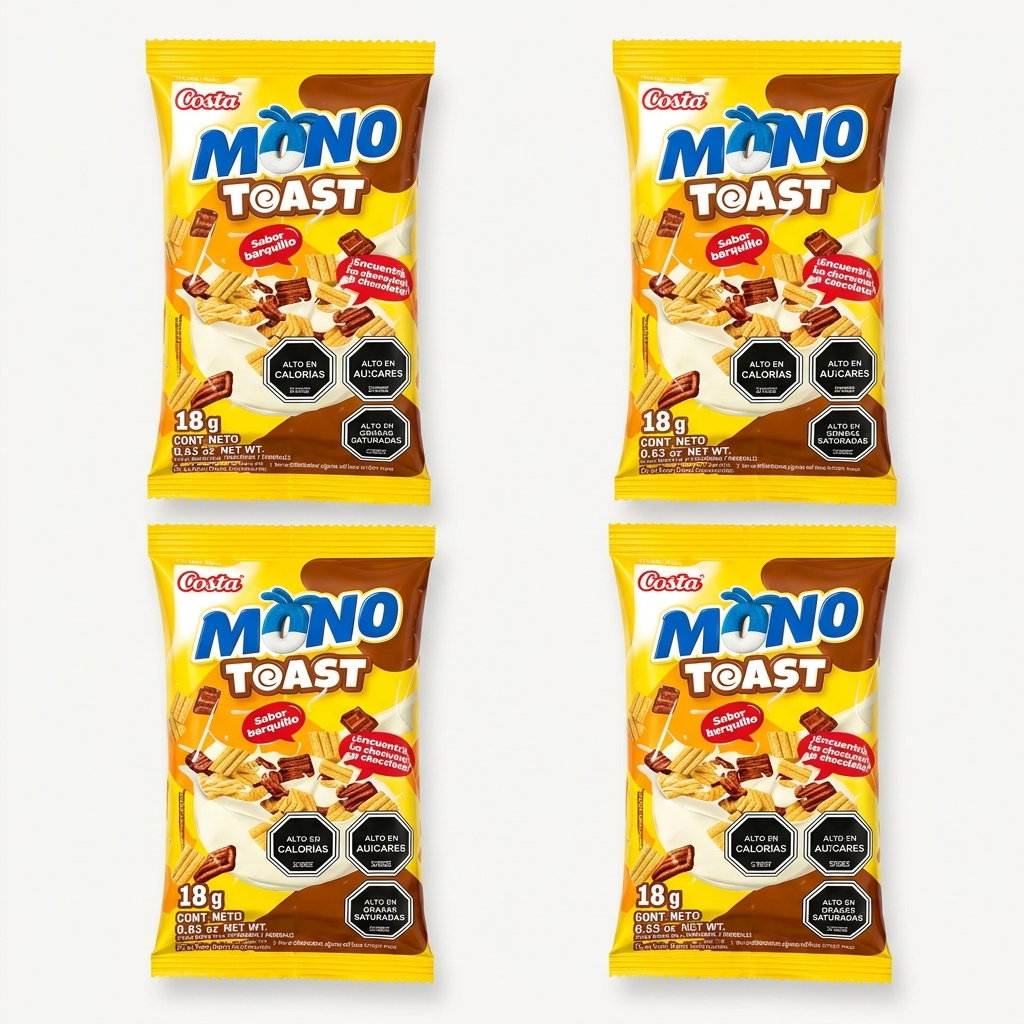 Snack Mono Toast 18 gr Mono — Pack 4 Unidades