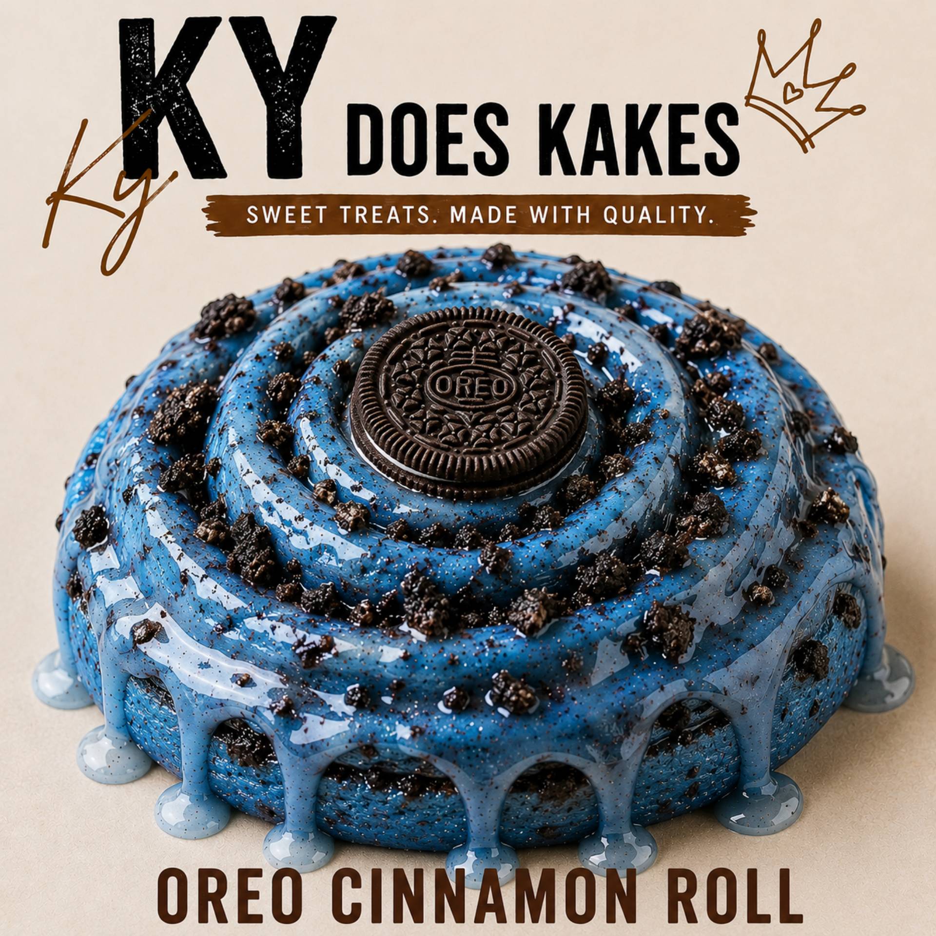 Cookie monster Cinnamon Roll_0