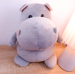 Cute Grey Hippo Plush