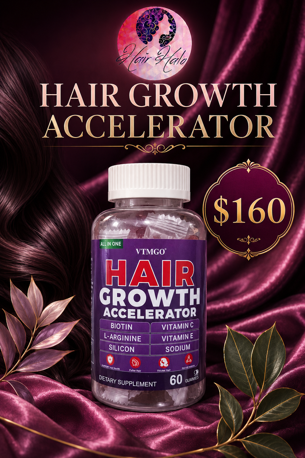 Hair Growth Accelerator Gummies 