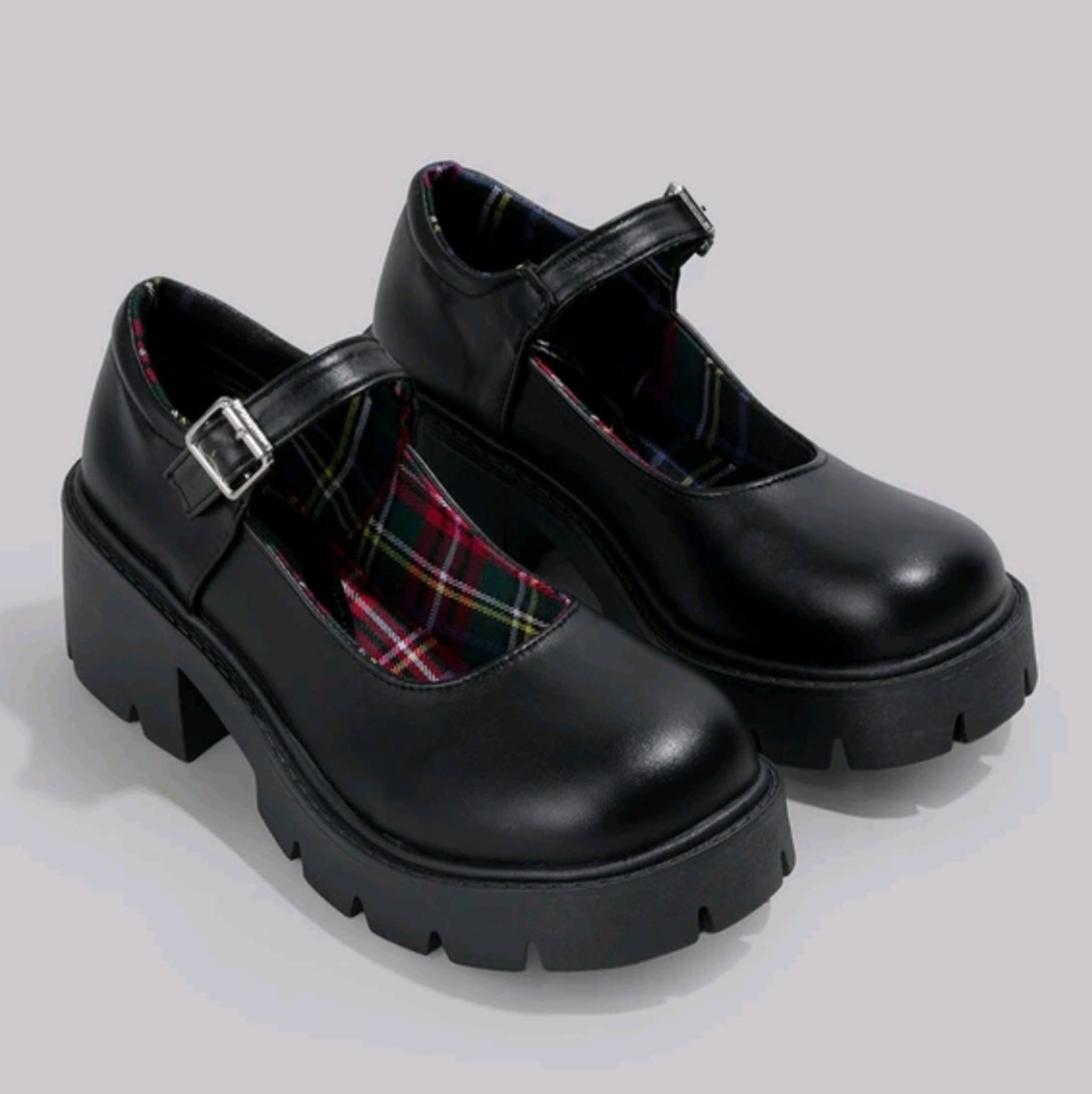 Mocassin soulier pour fille noir mat_2
