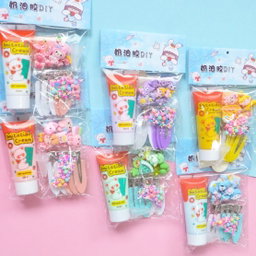 Cream Glue DIY Hair Clip Set
