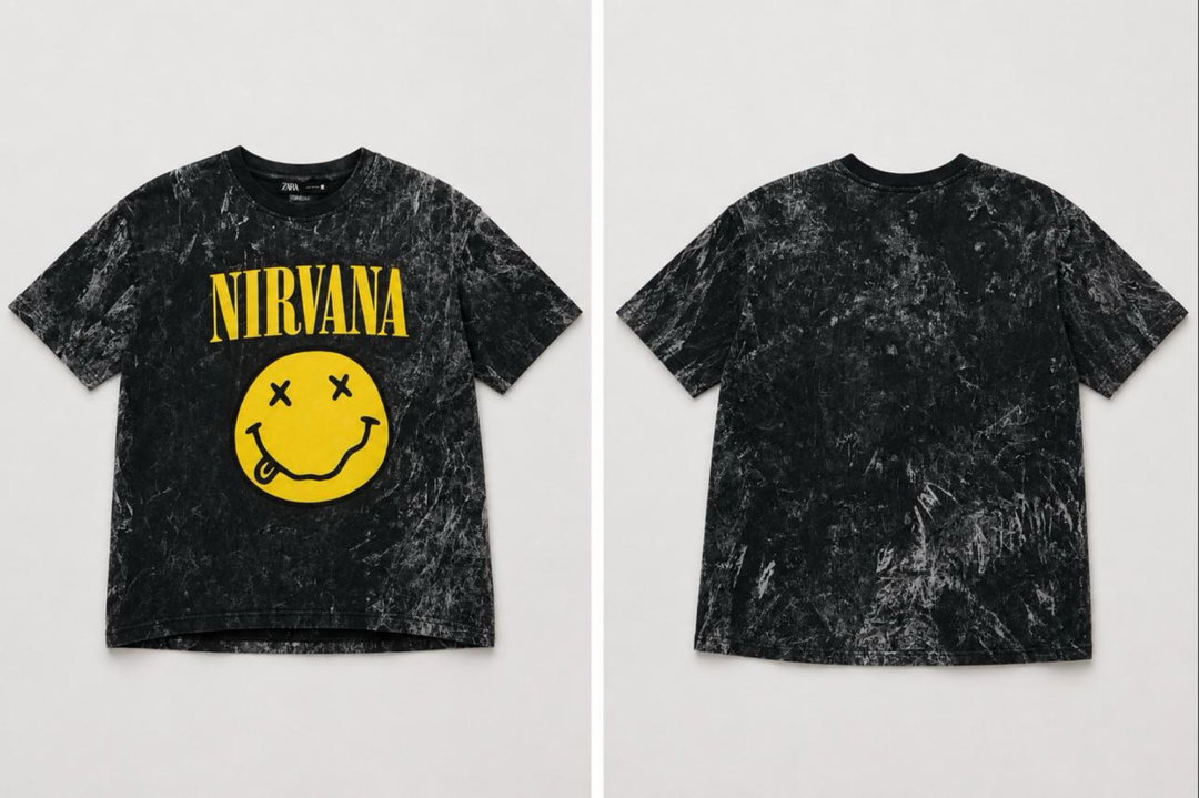 Nirvana Acid Wash Graphic Tee