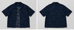 Uniqlo Navy Camo Collar Shirt