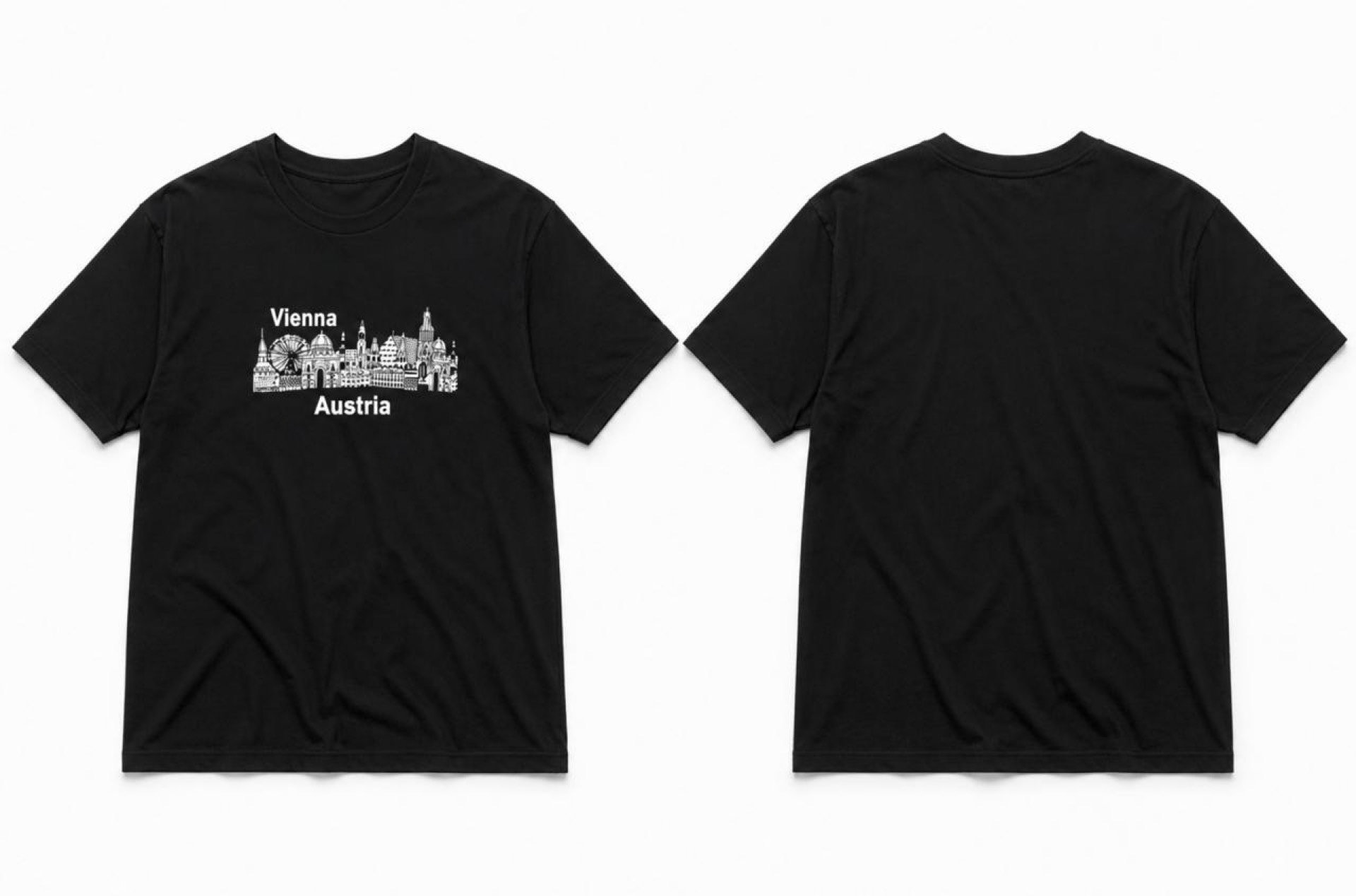 Vienna Austria Skyline Graphic Tee_0