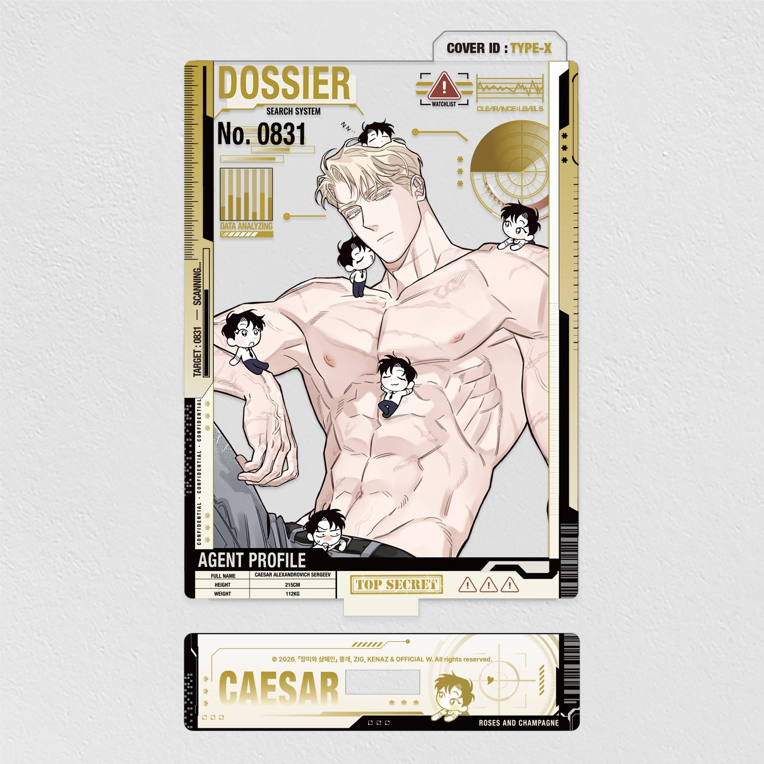 Roses & Champagne - Acrylic Stand To Dress Caesar_0