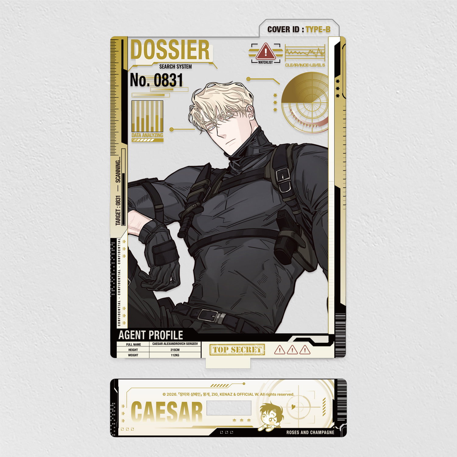 Roses & Champagne - Acrylic Stand To Dress Caesar_2