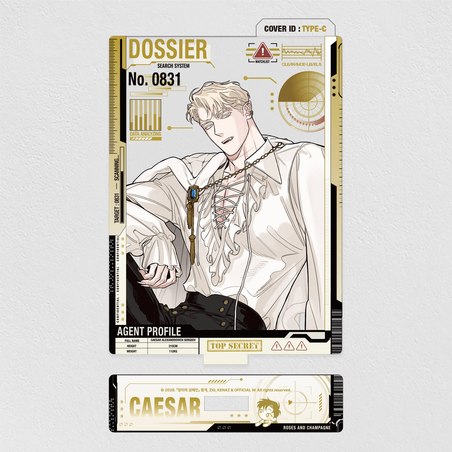 Roses & Champagne - Acrylic Stand To Dress Caesar_3
