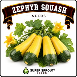 Zephyr squash x 6 seeds 