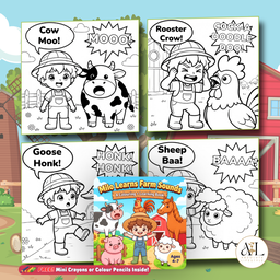 Milo Learns Sounds Kids Coloring Book Series Ages 4-7 | Premium 140gsm Activity Book Free Gift