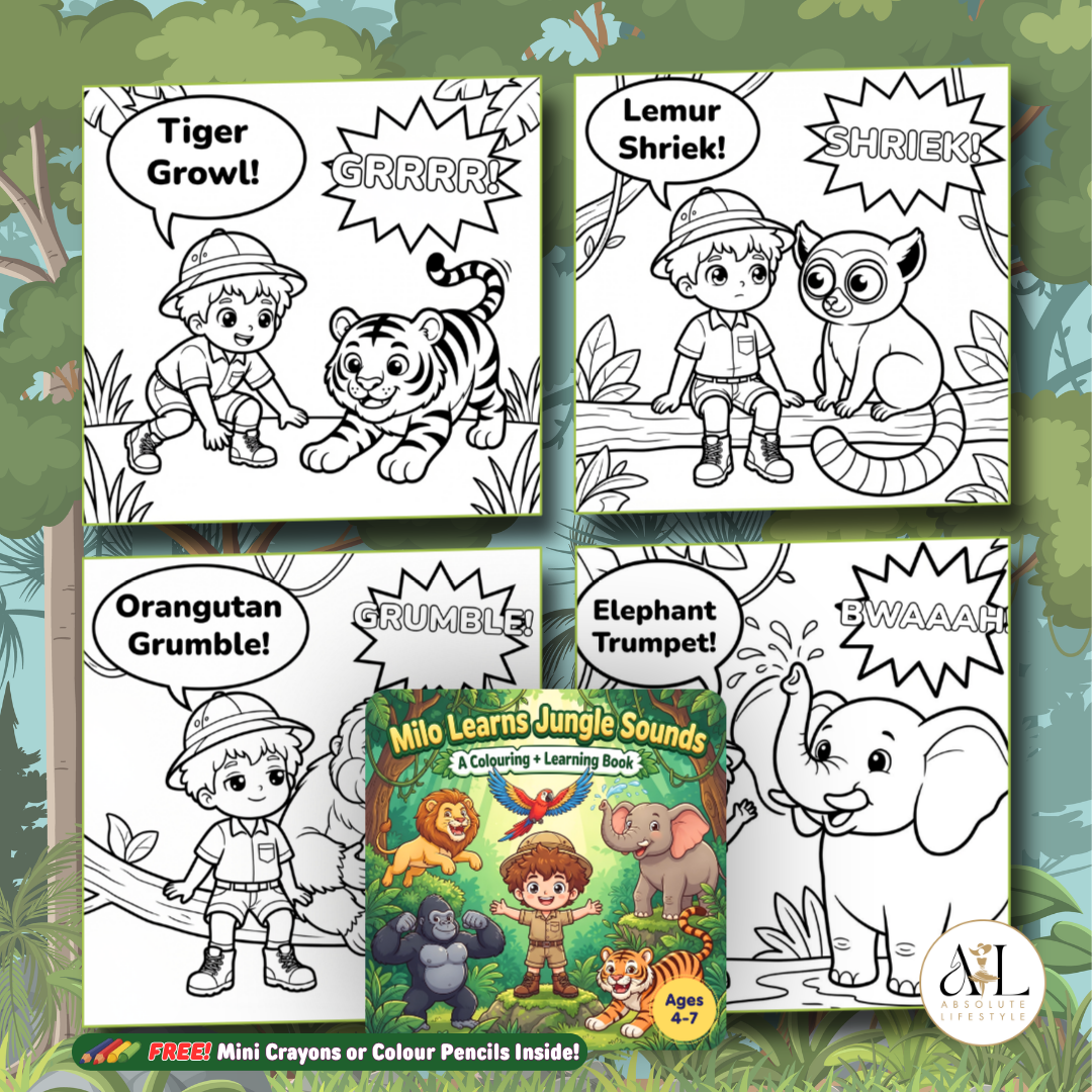 Milo Learns Sounds Kids Coloring Book Series Ages 4-7 | Premium 140gsm Activity Book Free Gift_4