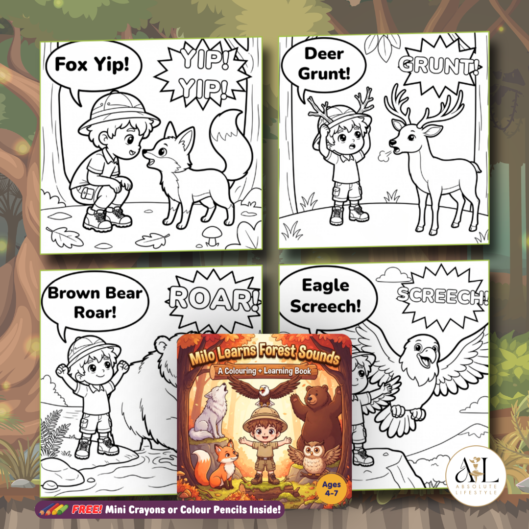 Milo Learns Sounds Kids Coloring Book Series Ages 4-7 | Premium 140gsm Activity Book Free Gift_5
