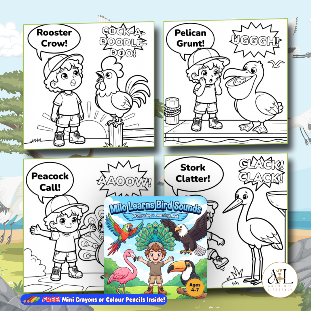 Milo Learns Sounds Kids Coloring Book Series Ages 4-7 | Premium 140gsm Activity Book Free Gift_7