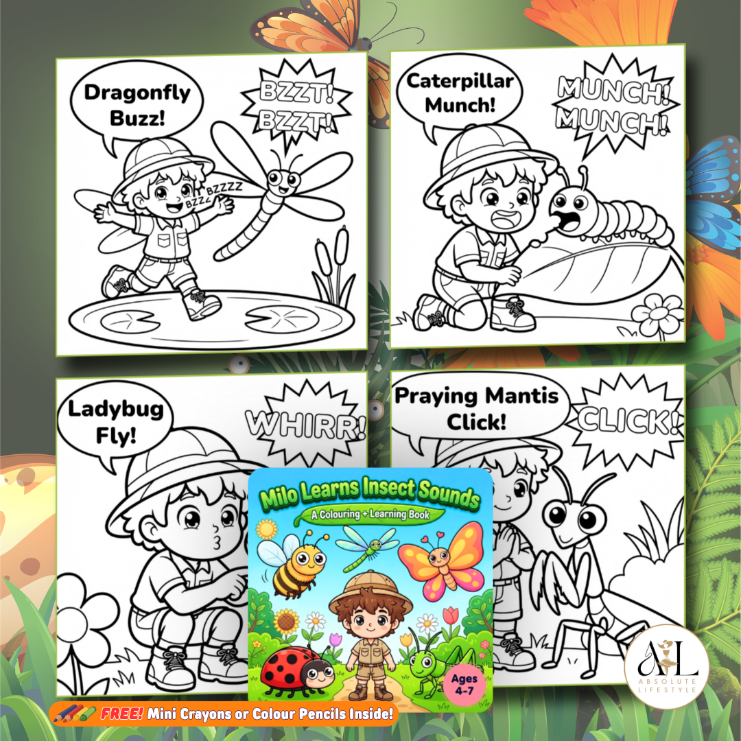 Milo Learns Sounds Kids Coloring Book Series Ages 4-7 | Premium 140gsm Activity Book Free Gift_8