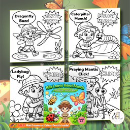 Milo Learns Sounds Kids Coloring Book Series Ages 4-7 | Premium 140gsm Activity Book Free Gift