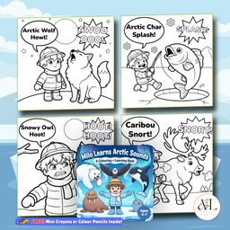 Milo Learns Sounds Kids Coloring Book Series Ages 4-7 | Premium 140gsm Activity Book Free Gift