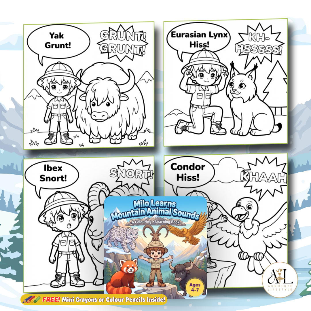 Milo Learns Sounds Kids Coloring Book Series Ages 4-7 | Premium 140gsm Activity Book Free Gift_10
