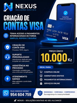 Criação de conta visa