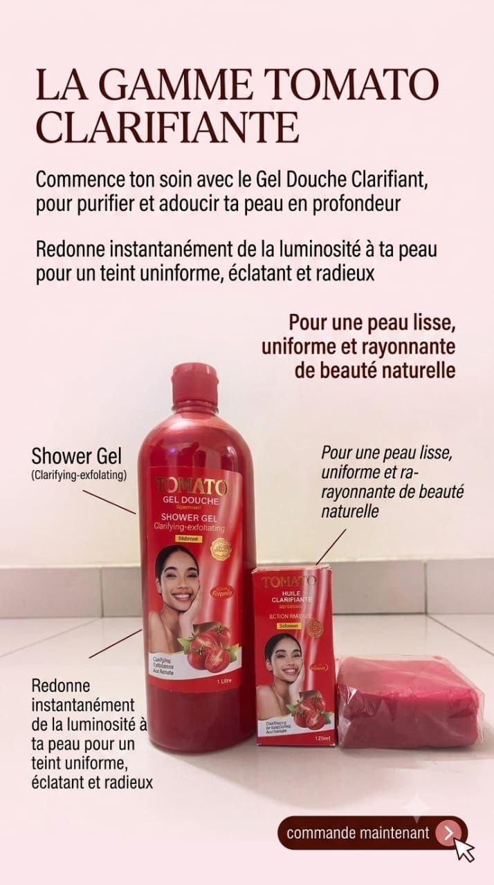 LA GAMME TOMATO CLARIFIANTE.  