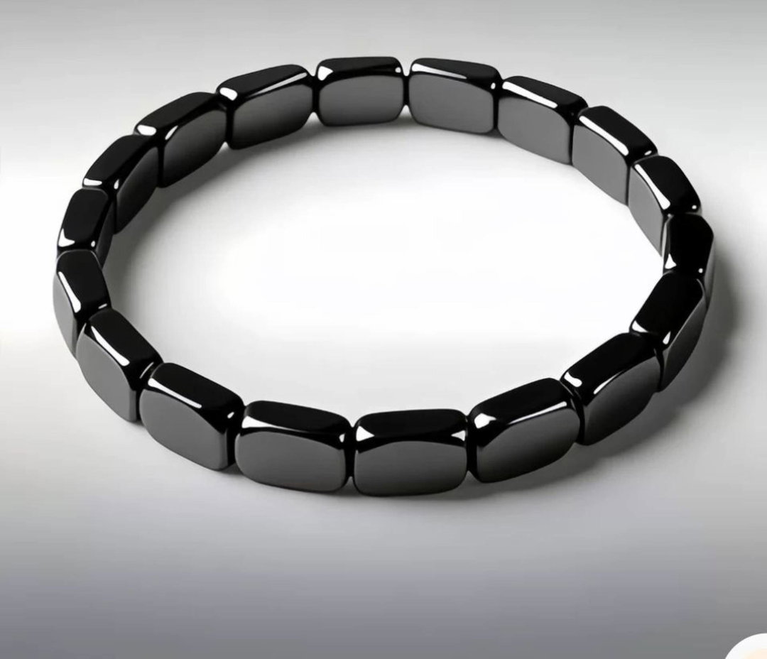 ⚫ Bracelet noir type hémat