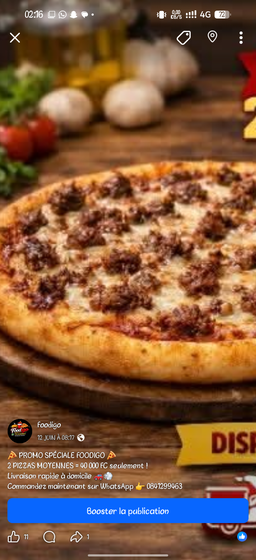 1 pizza hachée
