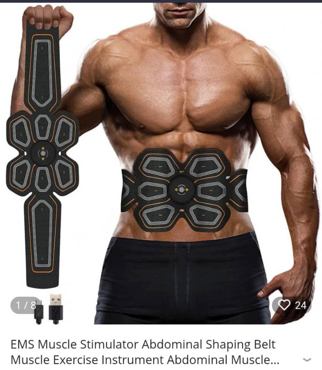 ⚡ Ceinture abdominale EMS + patchs
