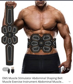 ⚡ Ceinture abdominale EMS + patchs