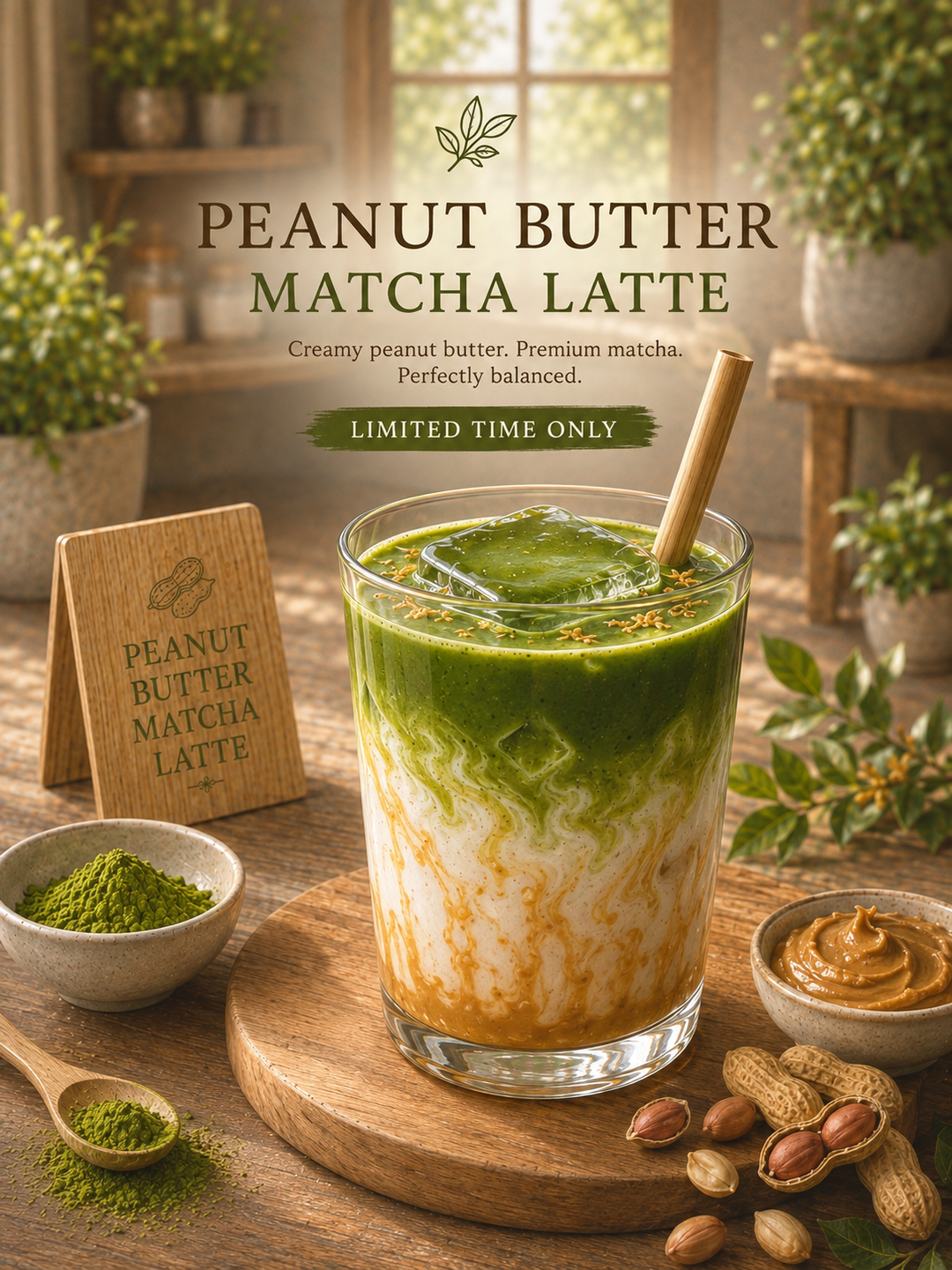 LIMITED* Peanut Butter Matcha Latte