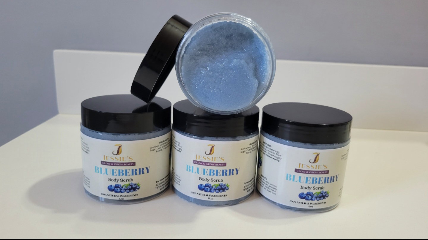 BLUEBERRY WHIPPED BODY SCRUB 8oz_0