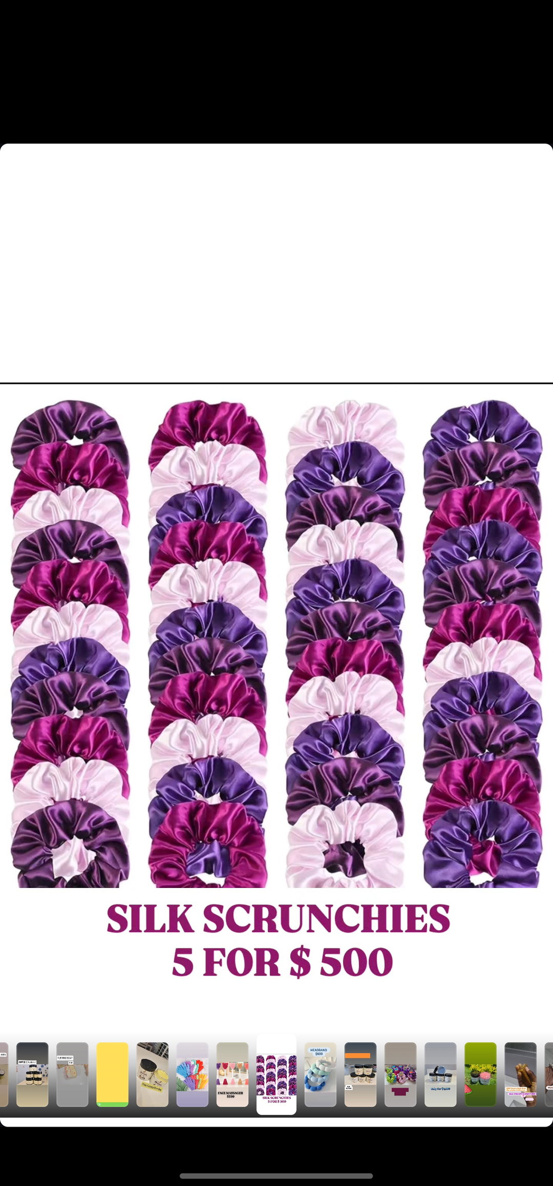 SILK SCRUNCHIES 5 FOR 