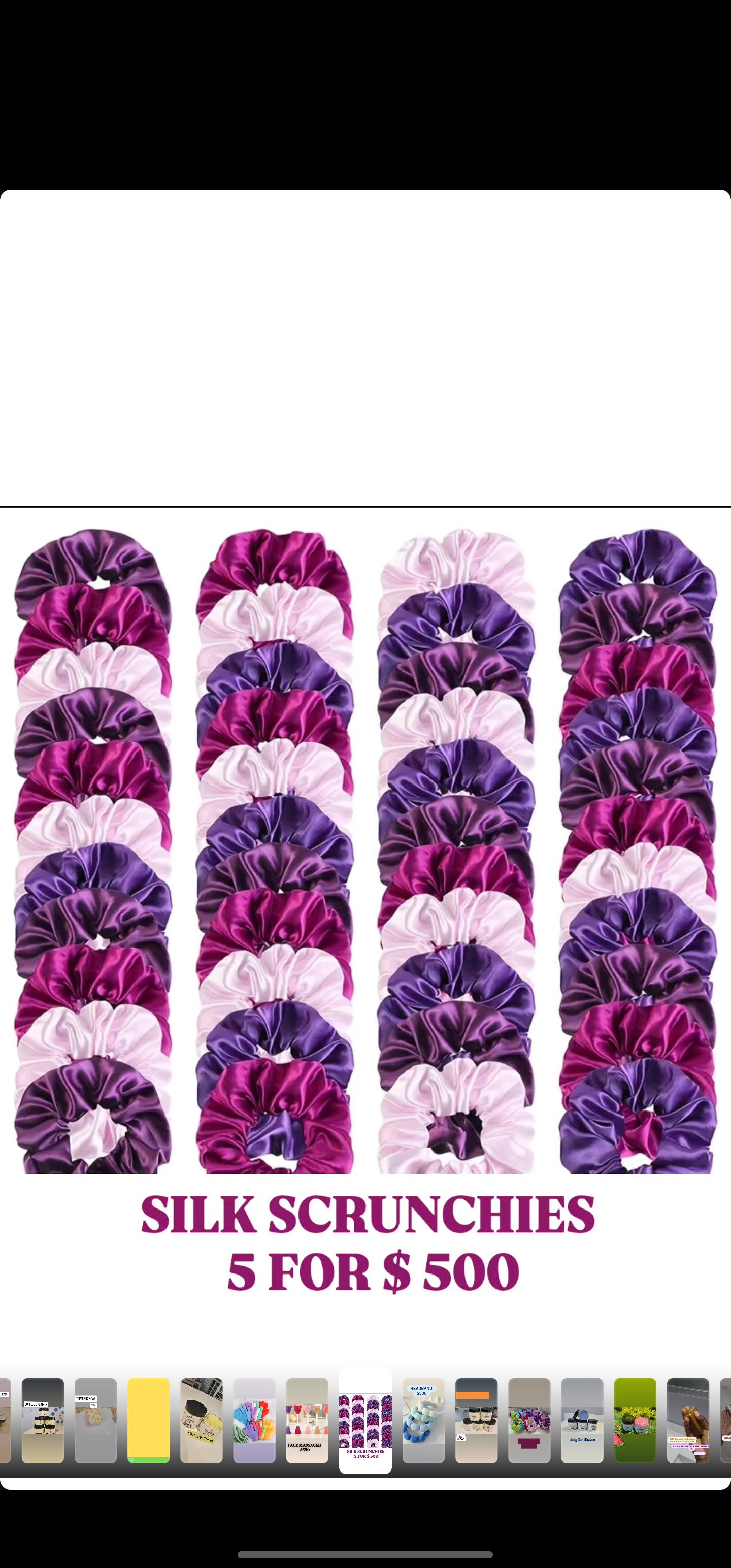 SILK SCRUNCHIES 5 FOR _0
