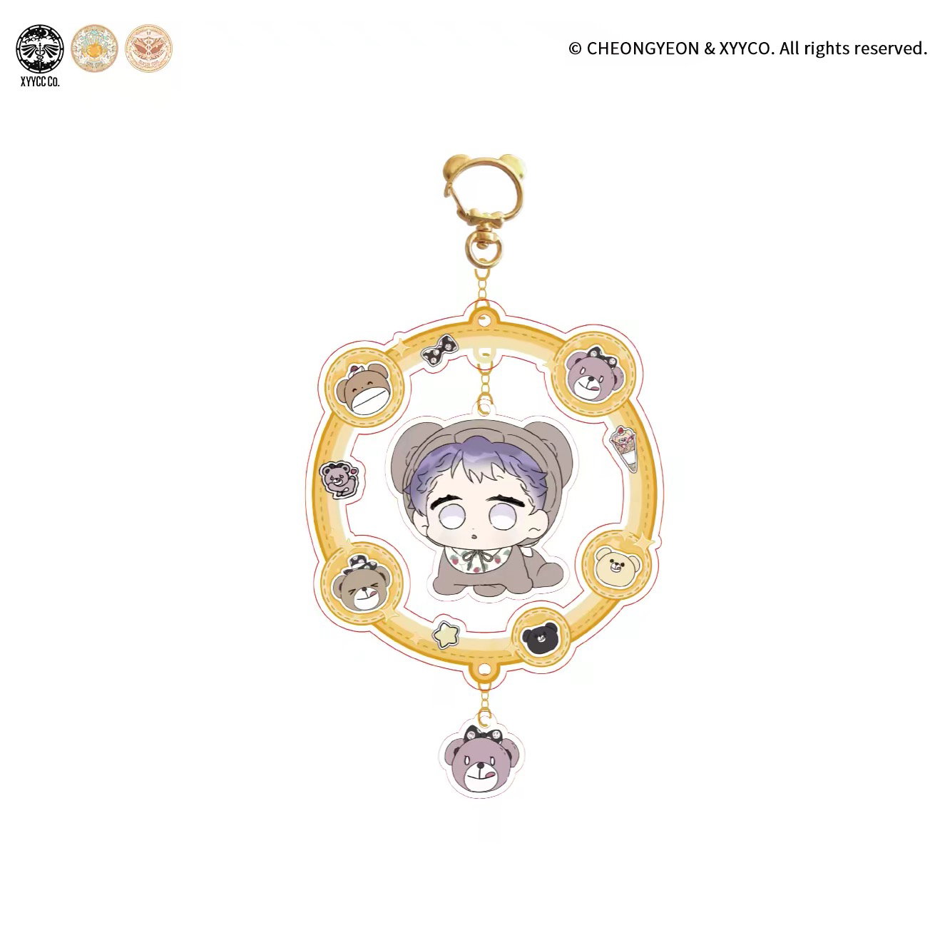 Surge towards you “Teddy Bear Day” - Acrylic Keyring_0