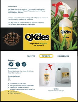 REPELENTE NATURAL DE PLAGAS ( QKDES) 1 LT 