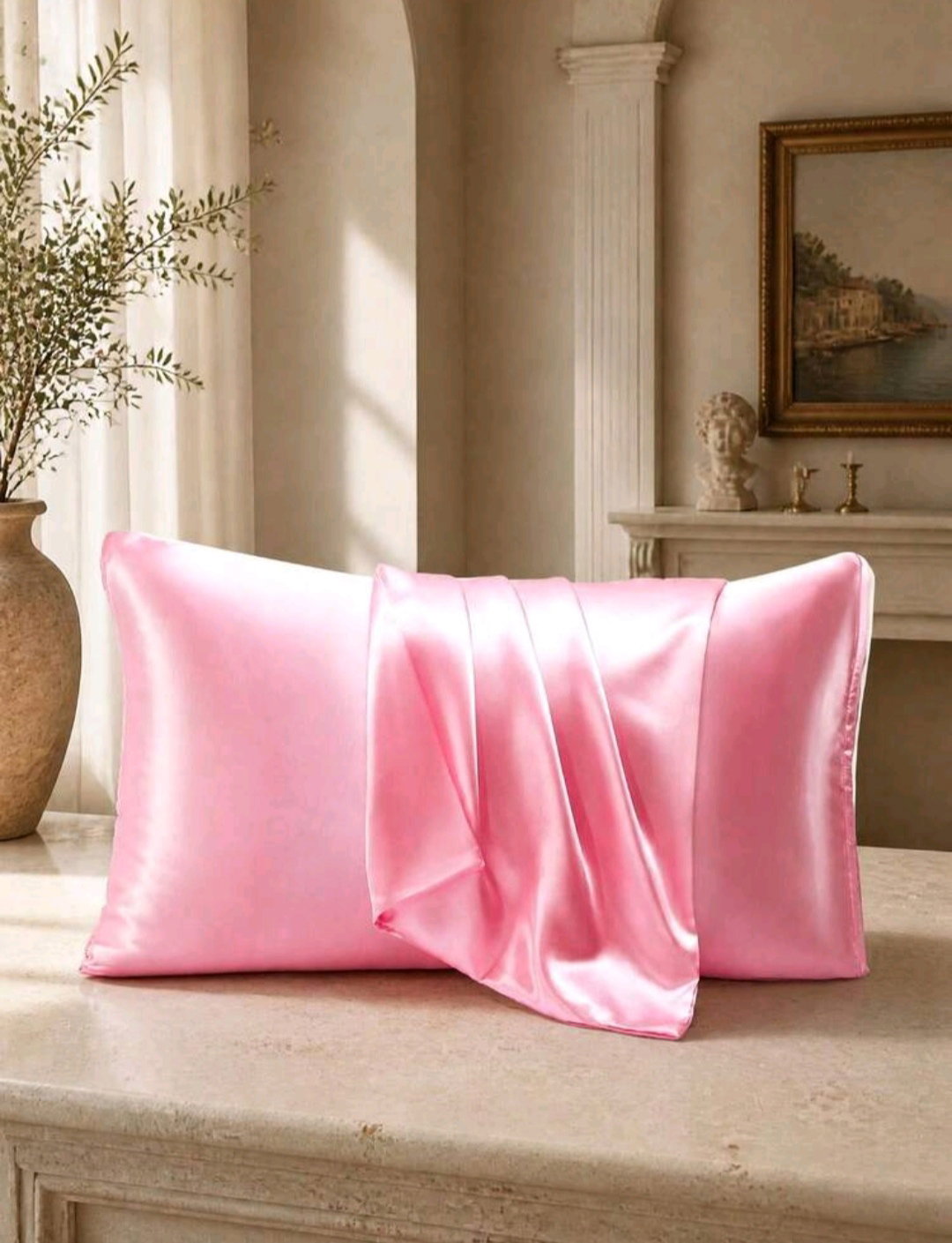Par de fundas de almohadas satinadas