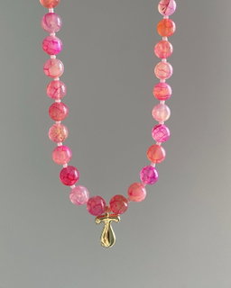 Lía Jade Pink Necklace + inicial 