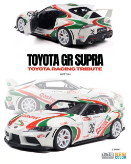 SOLIDO MODEL 1/18 TOYOTA GR SUPRA - TOYOTA RACING TRIBUTE WHITE 2024