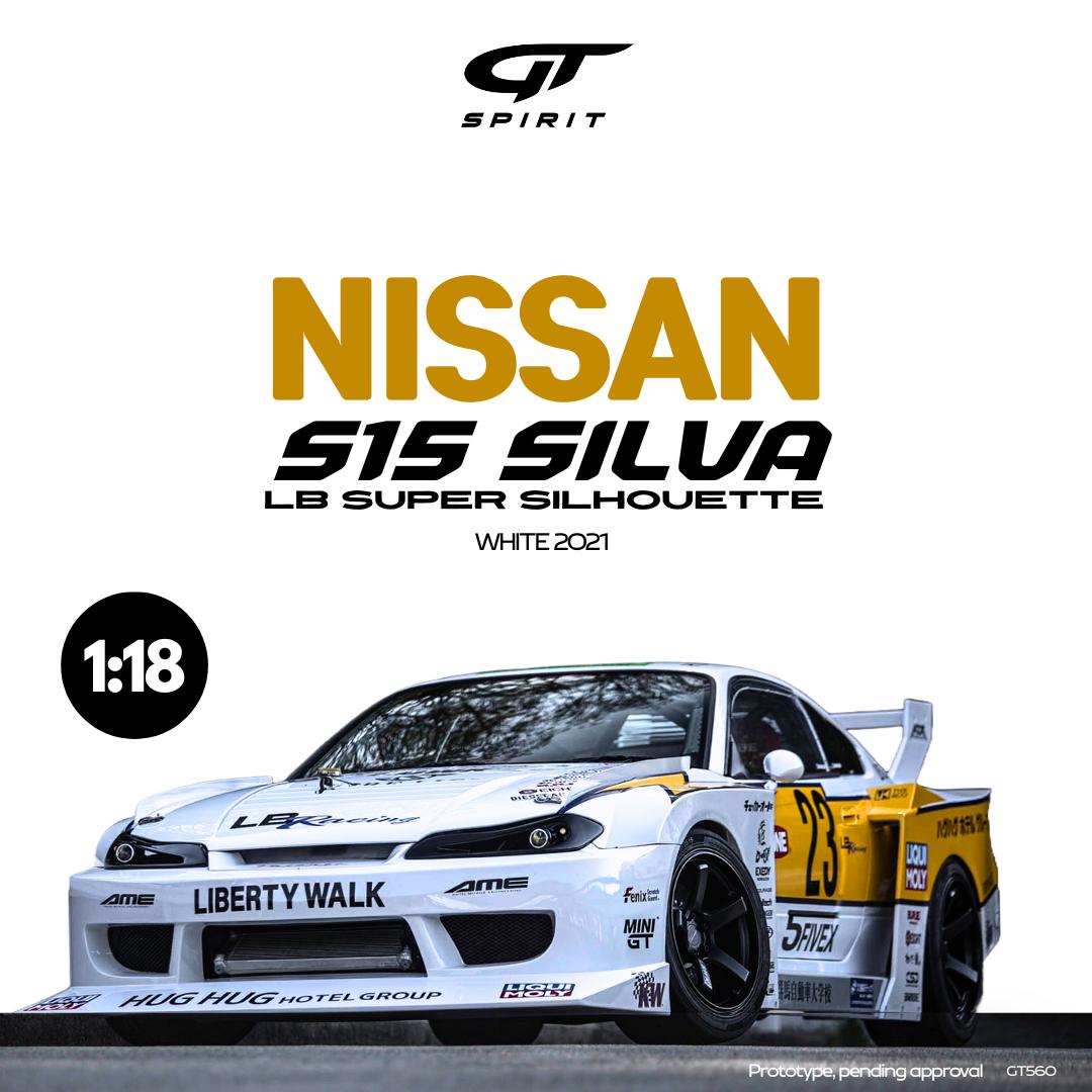 GT SPIRIT MODEL 1/18 NISSAN S15 SILVIA LB SUPER SILHOUETTE WHITE 2021_0