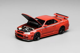 MOTOR HELIX MODEL 1/64 NISSAN SKYLINE GT-R (R34) NISMO CUSTOMIZED - RED