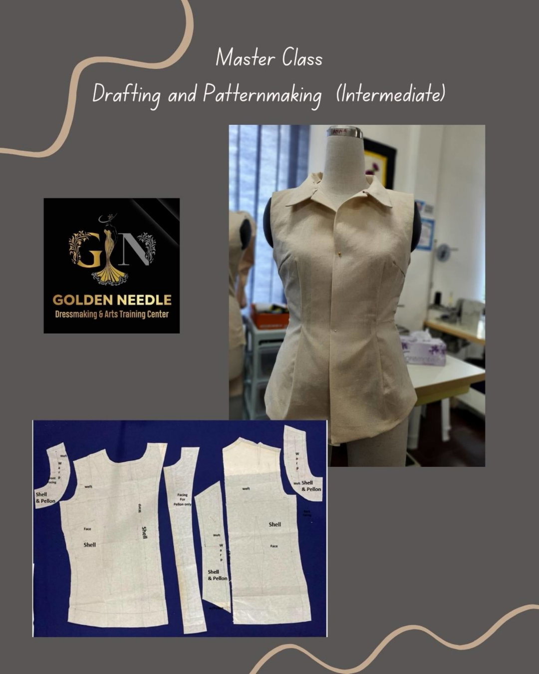 Master Class Drafting and Pattern Making Workshop (Intermediate)