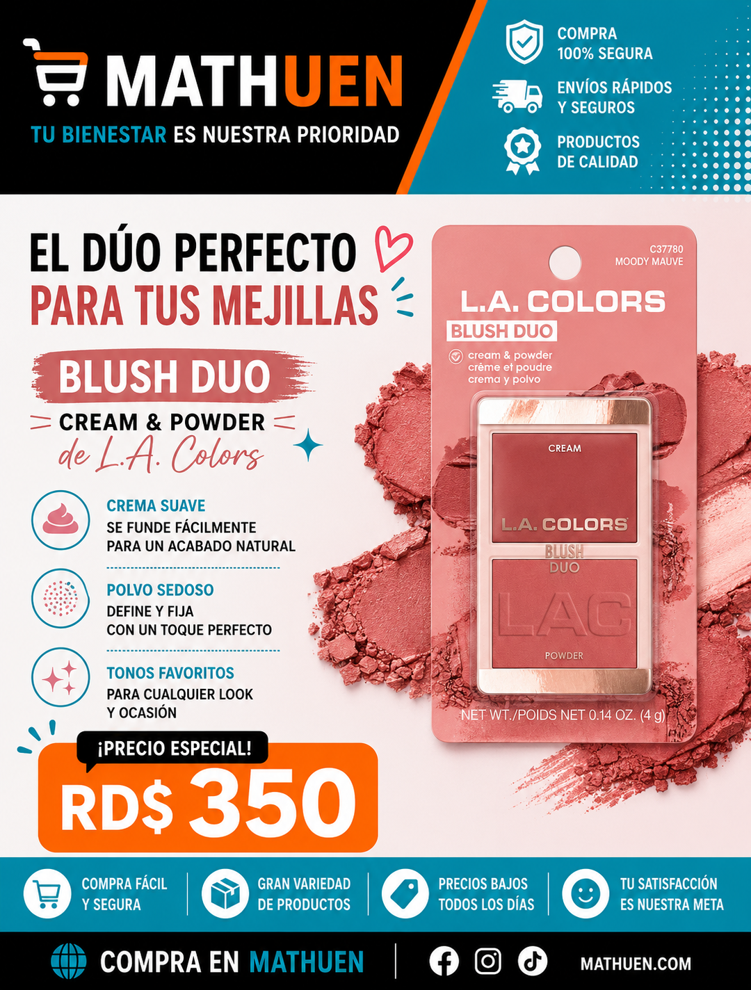 Rubor + Crema L.A. Colors