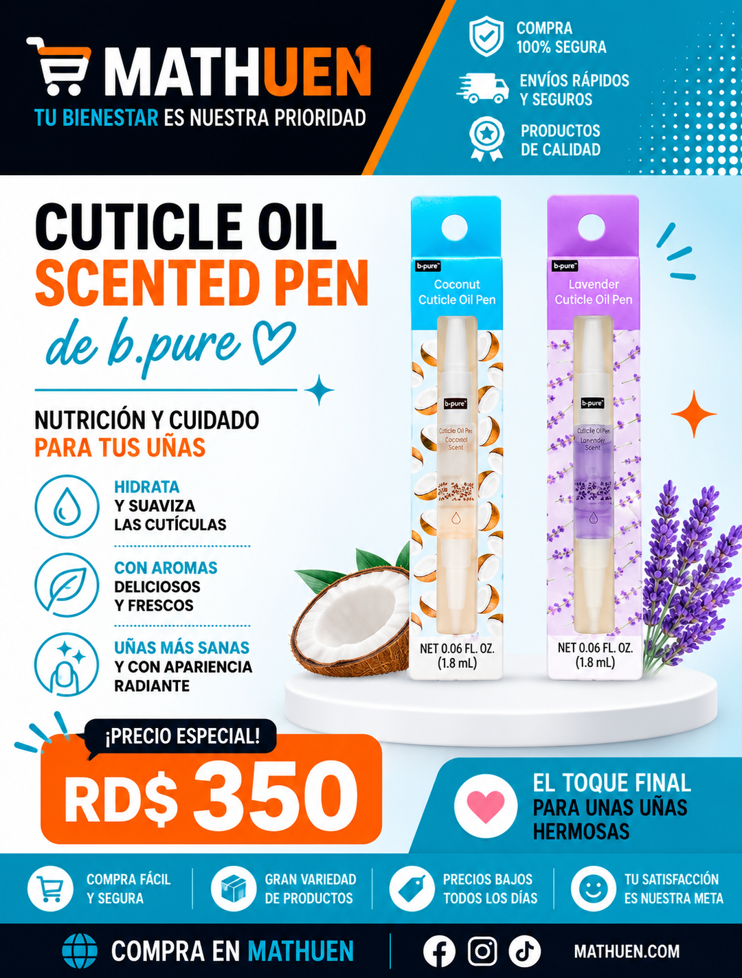 B.pure Lápiz De Aceite Para Cutícula