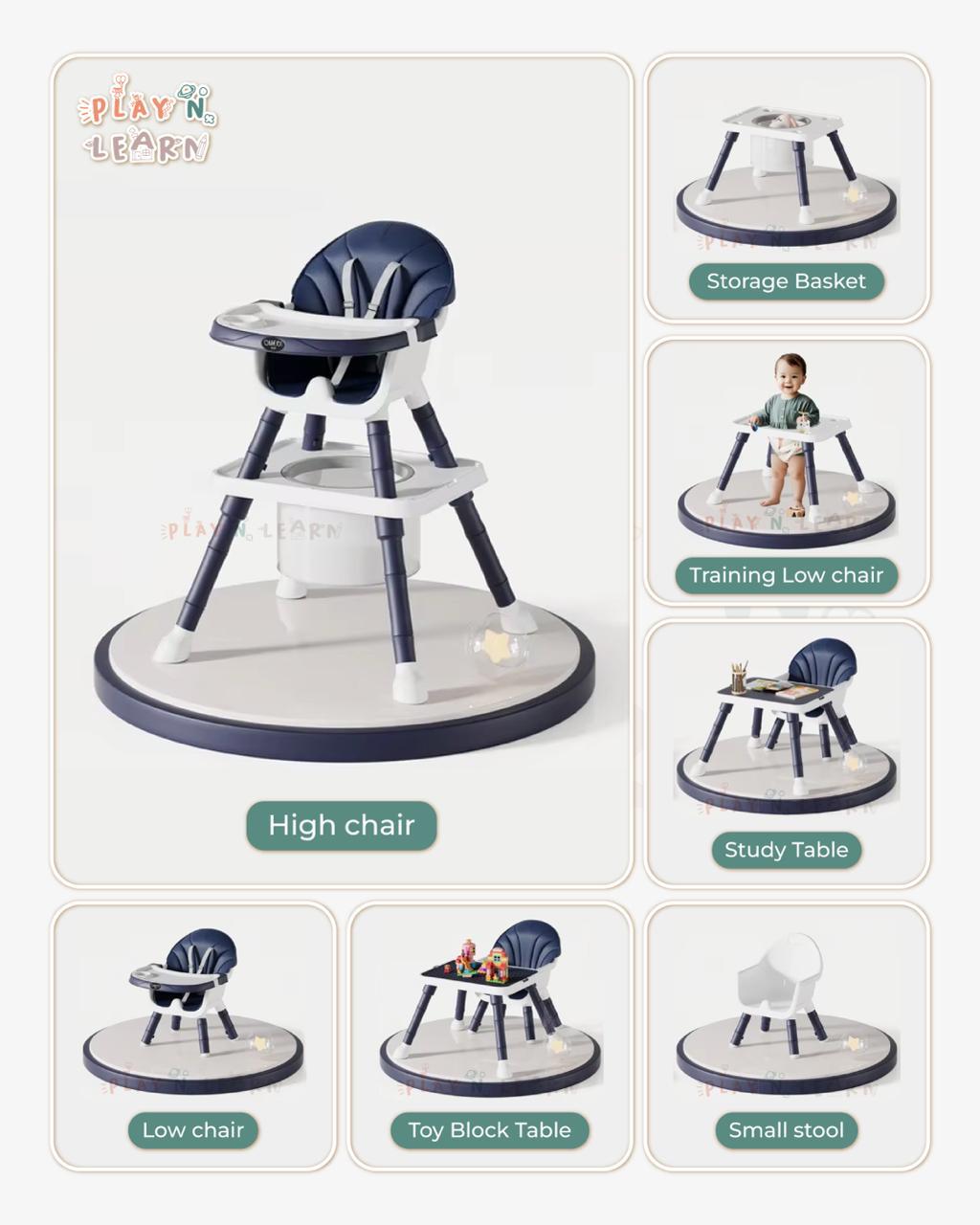 7 IN 1 CONVERTIBLE HIGH CHAIR & TABLE _1
