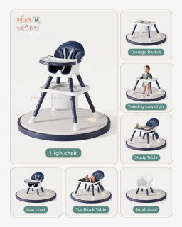 7 IN 1 CONVERTIBLE HIGH CHAIR & TABLE 