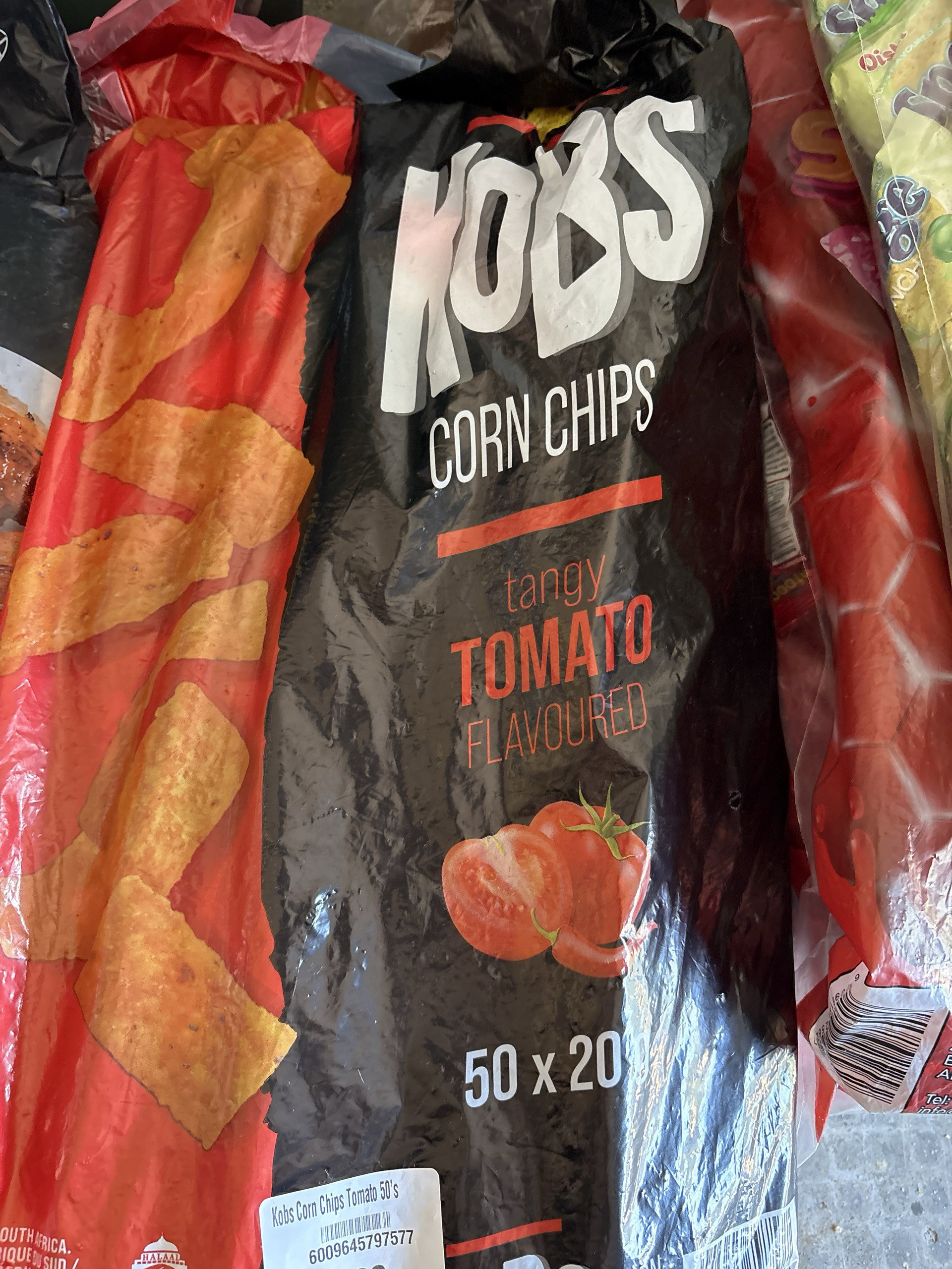 Kobs corn chips tomato 50x 20g