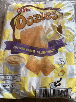 Oozies custard cream 50x14g